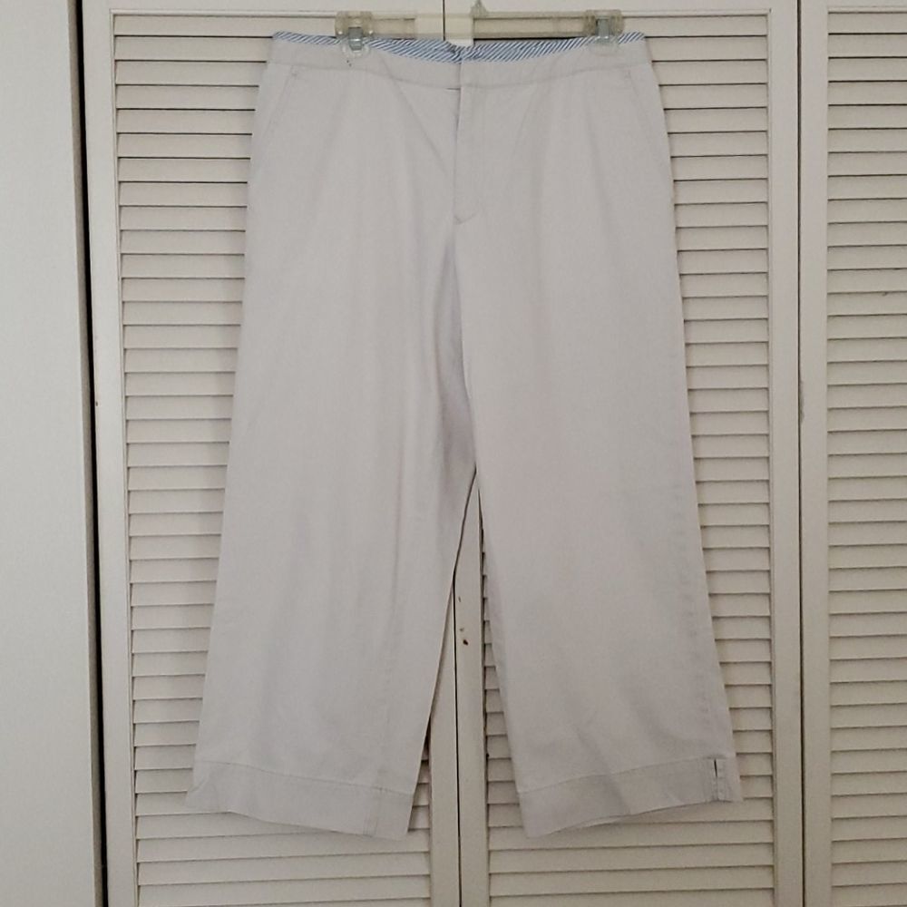 ❣️TOMMY HILFIGER creme cropped pants